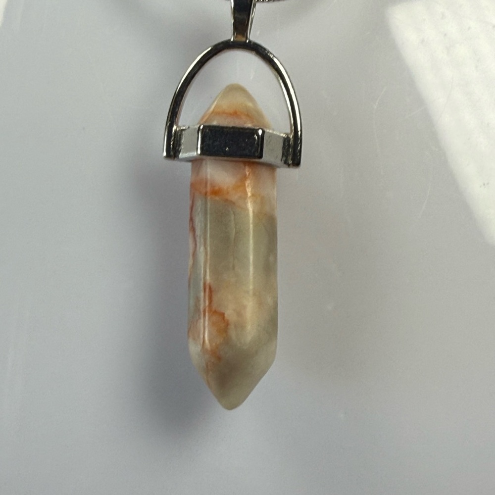 Natural Gemstone Hexagonal Point Reiki Chakra Healing Pendant